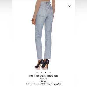 AGOLDE size 28 90’s Jean Retail $208.00